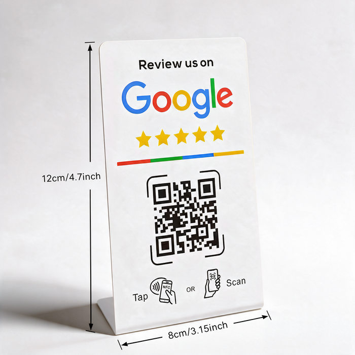 Google Reviewstander mål 12x8cm